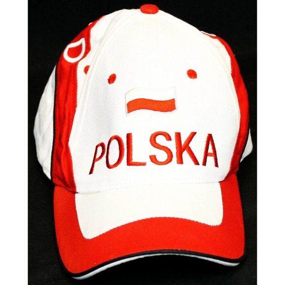 Polska Poland Hill Hat Cap Red White Polish Flag Embroidered Adjustable - Picture 5 of 8